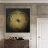Gold Black Art Soyut Dekoratif Kanvas Tablo - VOOV1026