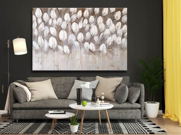 Dekoratif Nostalji Soft Yapraklar Kanvas Tablo - VOOV1154