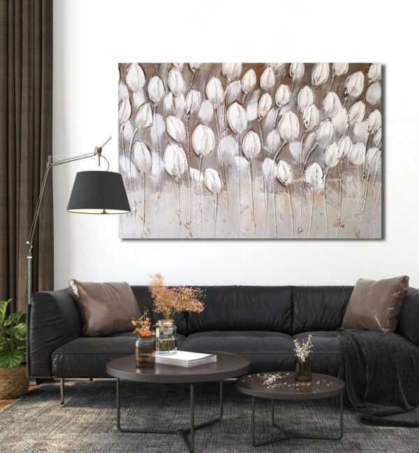 Dekoratif Nostalji Soft Yapraklar Kanvas Tablo - VOOV1154