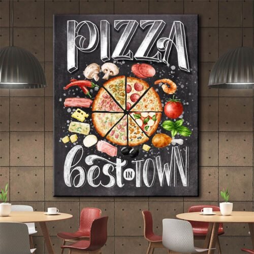 Pizza Posteri Dekoratif Kanvas Tablo - VOOV1688
