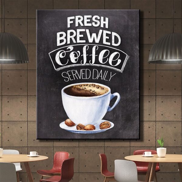 Kahve ve Kahve Çekirdekleri Posteri Dekoratif Kanvas Tablo - VOOV1727