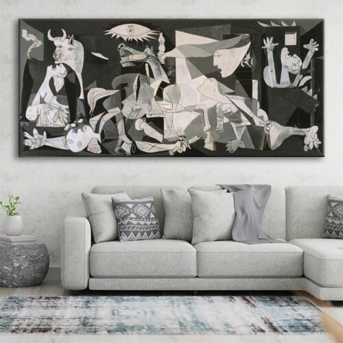 Pablo Picasso - Guernica ( Konuşan Müze ) Kanvas Tablo - VOOV1845