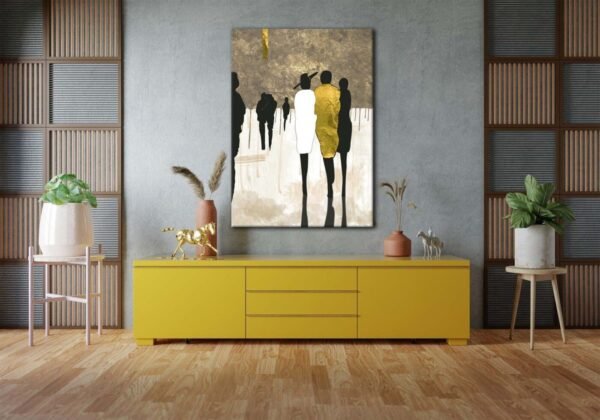 Modern Art Silüetler Dekoratif Kanvas Tablo - VOOV1949