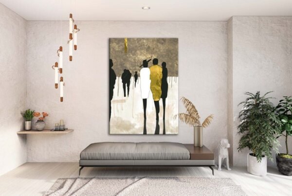 Modern Art Silüetler Dekoratif Kanvas Tablo - VOOV1949