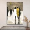 Modern Art Silüetler Dekoratif Kanvas Tablo - VOOV1949