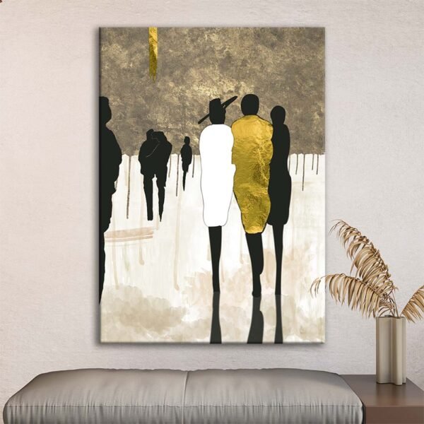 Modern Art Silüetler Dekoratif Kanvas Tablo - VOOV1949