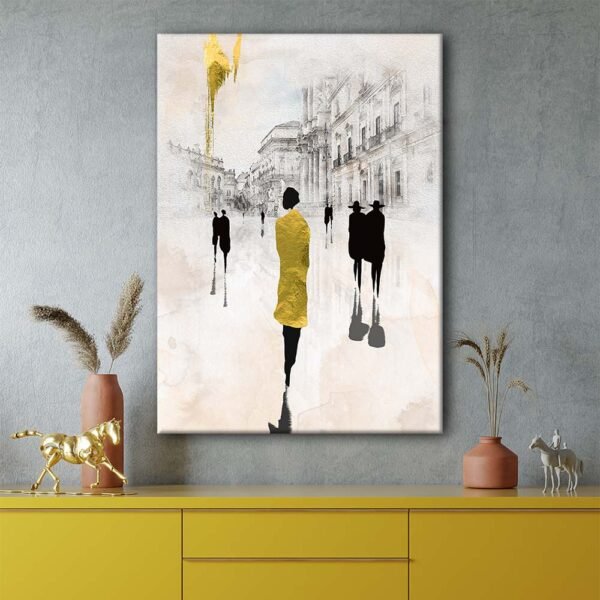 Modern Art Silüetler Dekoratif Kanvas Tablo - VOOV1968