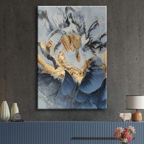 Dekoratif Soyut Çiçek Kanvas Tablo - VOOV1983