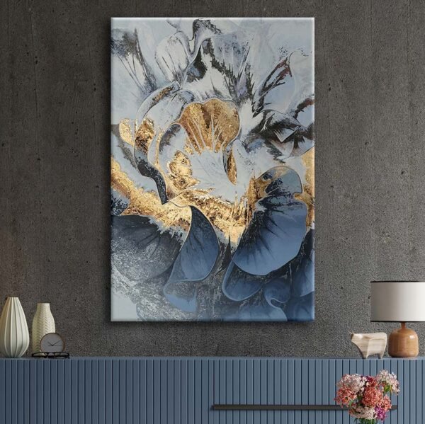 Dekoratif Soyut Çiçek Kanvas Tablo - VOOV1983