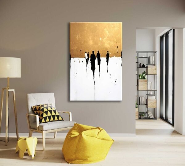 Modern Art Silüetler Dekoratif Kanvas Tablo - VOOV1995