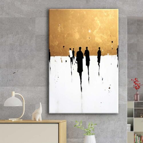 Modern Art Silüetler Dekoratif Kanvas Tablo - VOOV1995