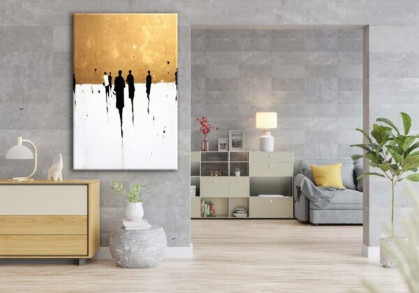 Modern Art Silüetler Dekoratif Kanvas Tablo - VOOV1995