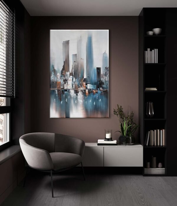 Soyut Şehir Manzarası Kanvas Tablo - VOOV1997