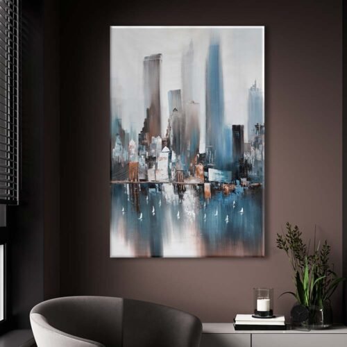 Soyut Şehir Manzarası Kanvas Tablo - VOOV1997