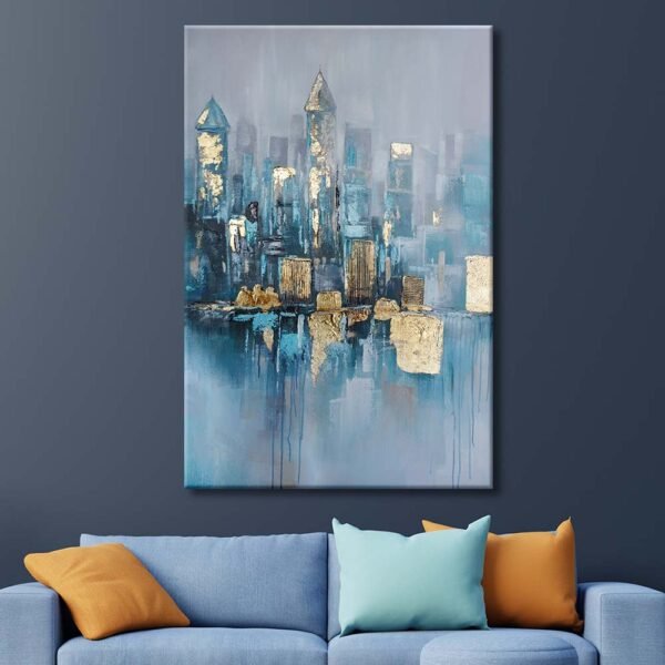 Soyut Şehir Manzarası Kanvas Tablo - VOOV1999