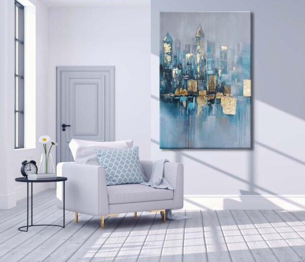 Soyut Şehir Manzarası Kanvas Tablo - VOOV1999