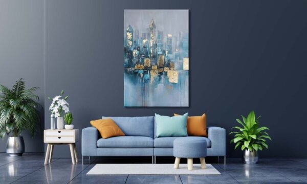 Soyut Şehir Manzarası Kanvas Tablo - VOOV1999