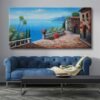 Sahil Kasabası Manzarası Dekoratif Kanvas Tablo - VOOV2004