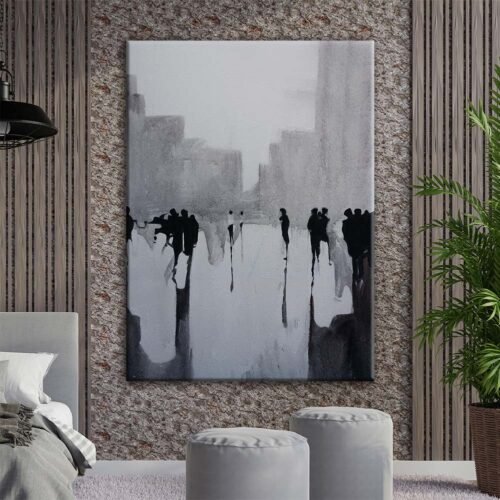 Modern Art Silüetler Dekoratif Kanvas Tablo - VOOV2027