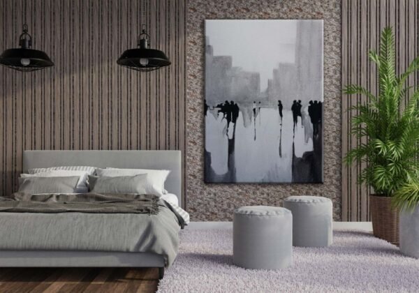 Modern Art Silüetler Dekoratif Kanvas Tablo - VOOV2027