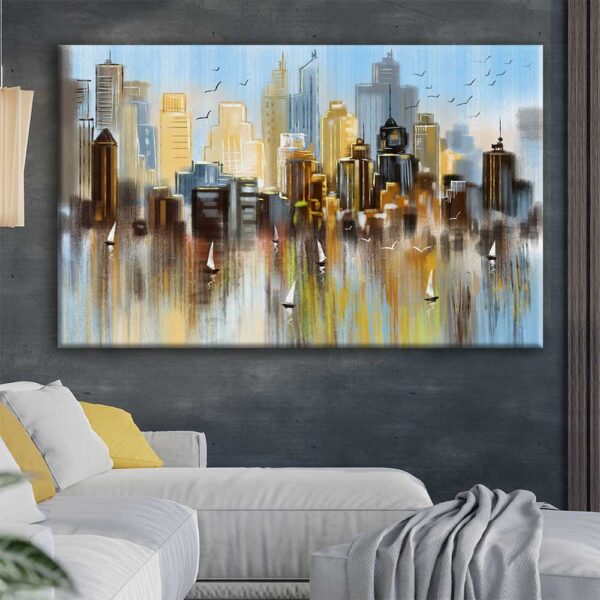 Metropol Silüet Dekoratif Kanvas Tablo - VOOV2040