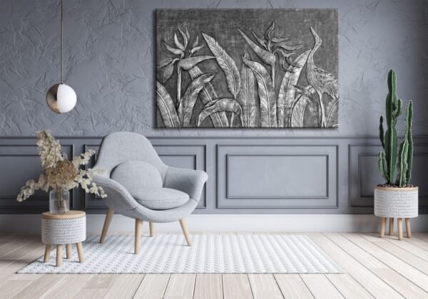 Gümüş Cennet Bahçesi Dekoratif Kanvas Tablo - VOOV2066