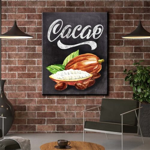 Kakao Meyvesi Posteri Dekoratif Kanvas Tablo - VOOV2074