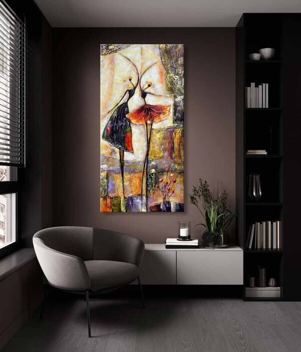 voov2110.jpg Dans Eden Kadınlar Soyut Dekoratif Kanvas Tablo - VOOV2110