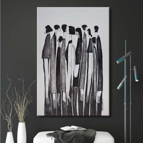 Soyut İnsanlar Dekoratif Kanvas Tablo - VOOV2159