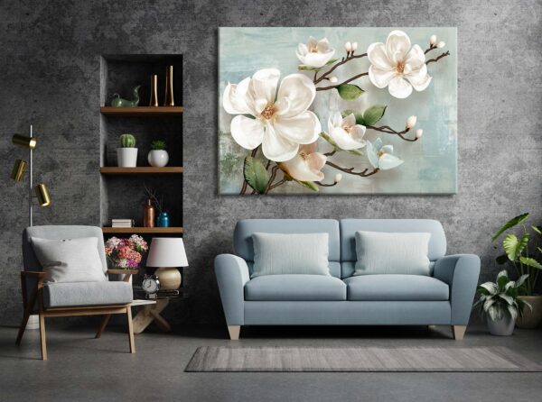 Dekoratif Çiçekler Kanvas Tablo - VOOV2204