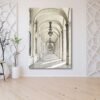 Retro Mimari Yapı Koridor Dekoratif Kanvas Tablo - VOOV2238