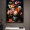 Dekoratif Vazoda Çiçekler Kanvas Tablo - VOOV2347
