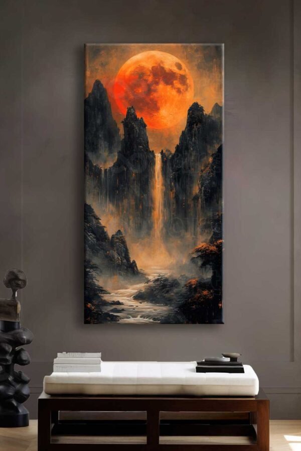 Muhteşem Dolunay Manzarası Dekoratif Kanvas Tablo - VOOV2350