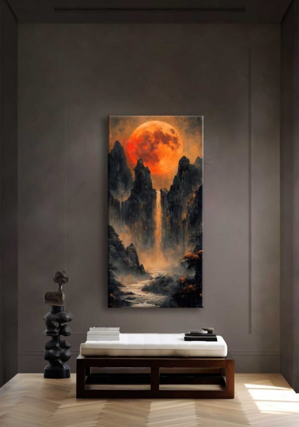 Muhteşem Dolunay Manzarası Dekoratif Kanvas Tablo - VOOV2350