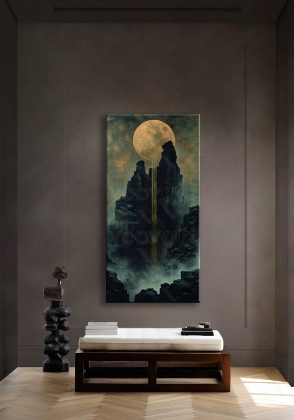 Muhteşem Dolunay Manzarası Dekoratif Kanvas Tablo - VOOV2352