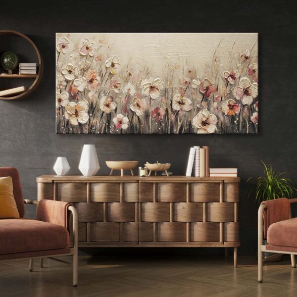 Dekoratif Papatyalar Kanvas Tablo - VOOV2358
