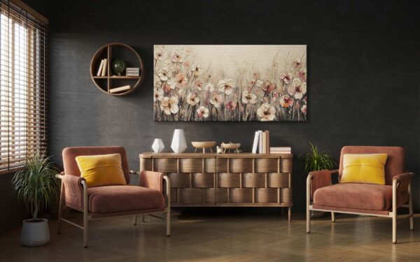 Dekoratif Papatyalar Kanvas Tablo - VOOV2358