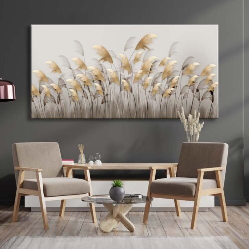 Dekoratif Başaklar Kanvas Tablo - VOOV2365