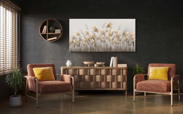 Dekoratif Başaklar Kanvas Tablo - VOOV2365