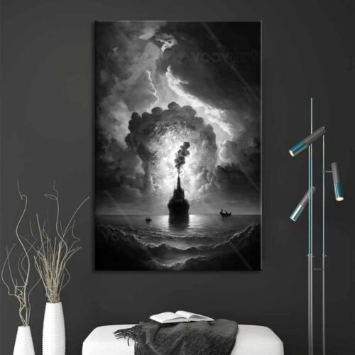 Fantastik Gemi Dekoratif Kanvas Tablo - VOOV2383