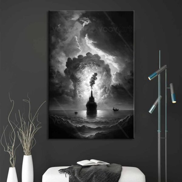 Fantastik Gemi Dekoratif Kanvas Tablo - VOOV2383