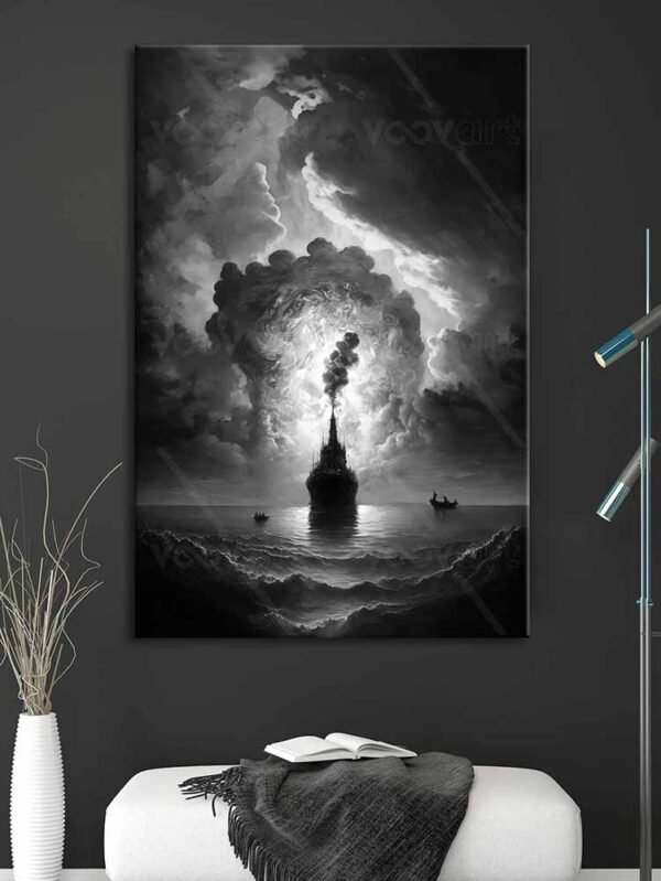 Fantastik Gemi Dekoratif Kanvas Tablo - VOOV2383