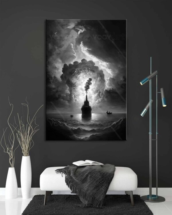 Fantastik Gemi Dekoratif Kanvas Tablo - VOOV2383