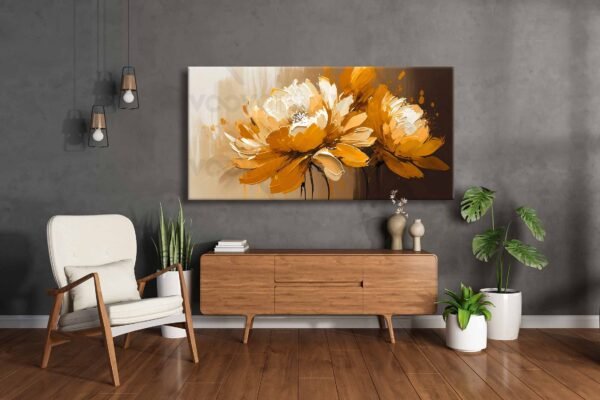 Dekoratif Çiçekler Kanvas Tablo - VOOV2434