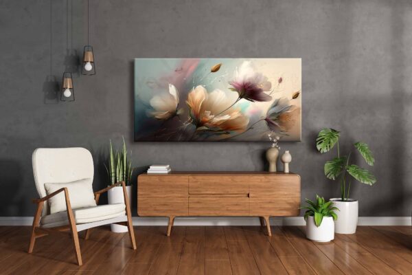 Dekoratif Çiçekler Kanvas Tablo - VOOV2436