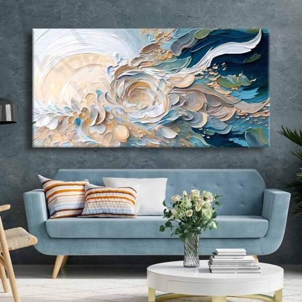 Muhteşem Dekoratif Soyut Çiçek Kanvas Tablo - VOOV2437