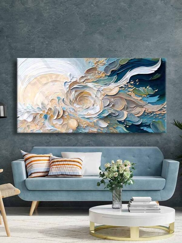 Muhteşem Dekoratif Soyut Çiçek Kanvas Tablo - VOOV2437