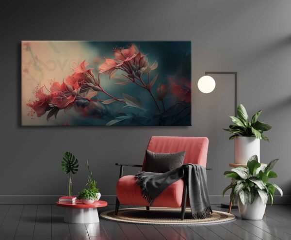 Dekoratif Çiçekler Kanvas Tablo - VOOV2438