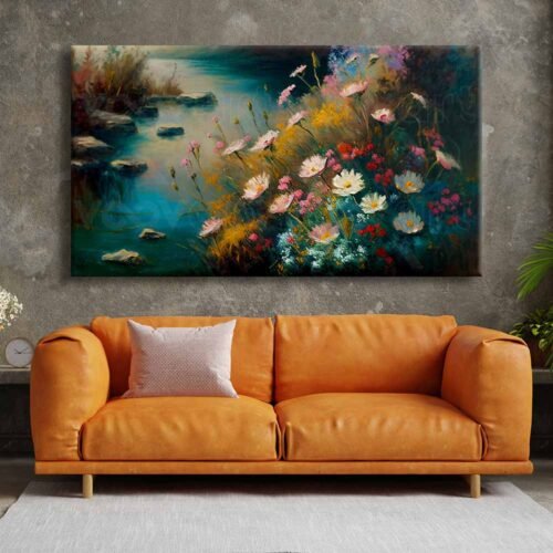 Dekoratif Kır Çiçekleri Kanvas Tablo - VOOV2448