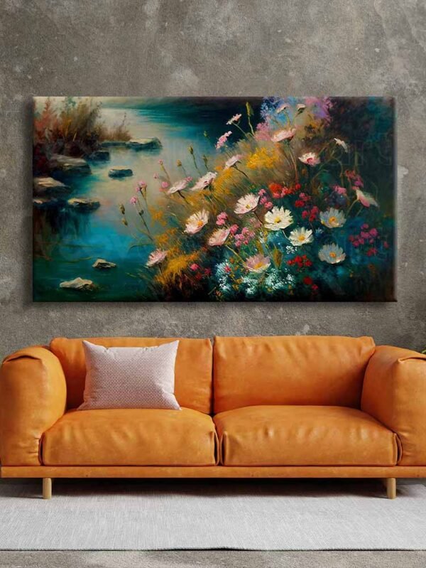 Dekoratif Kır Çiçekleri Kanvas Tablo - VOOV2448